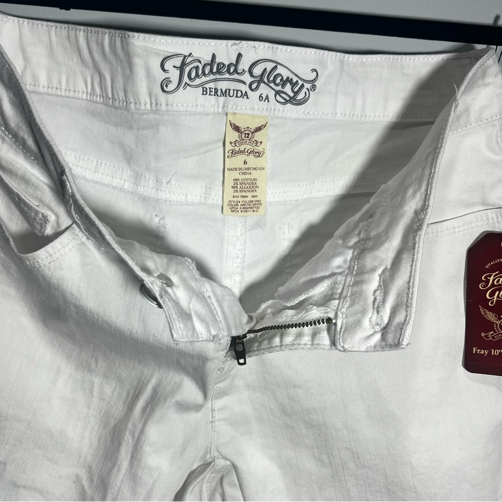 Faded Glory Classic White Shorts